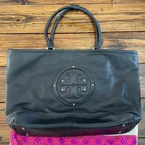 Tory Burch Black Leather Tote
